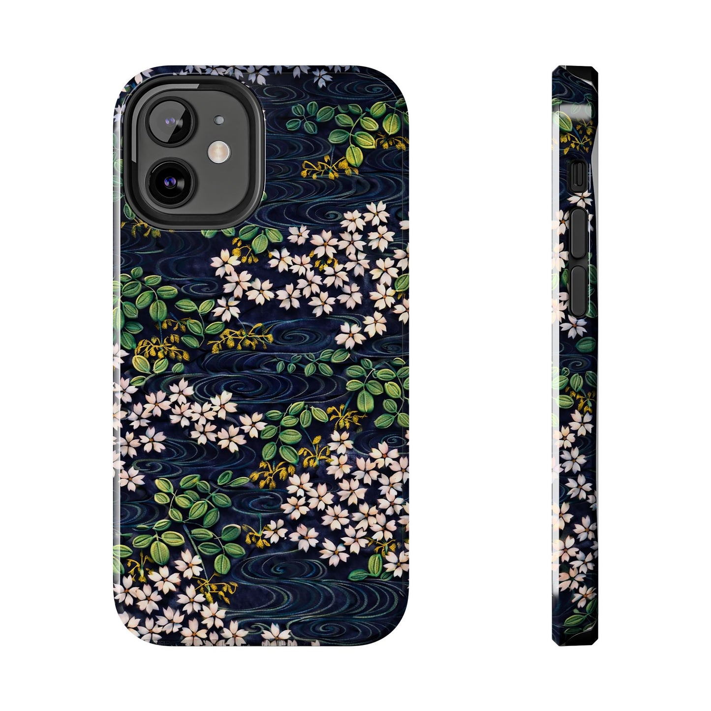 Sakura River Night Phone Case – Japanese Chiyogami Inspired Design