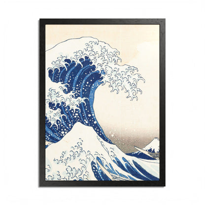 The Great Wave off Kanagawa – Katsushika Hokusai |  Japanese Ukiyo-e Fine Art Framed Poster |  Vintage Wall Art Print