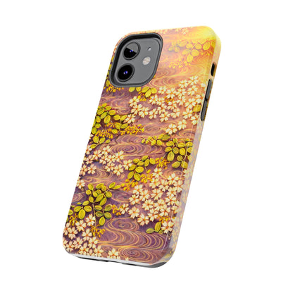 Sakura River Morning Light Phone Case – Japanese Chiyogami Inspired