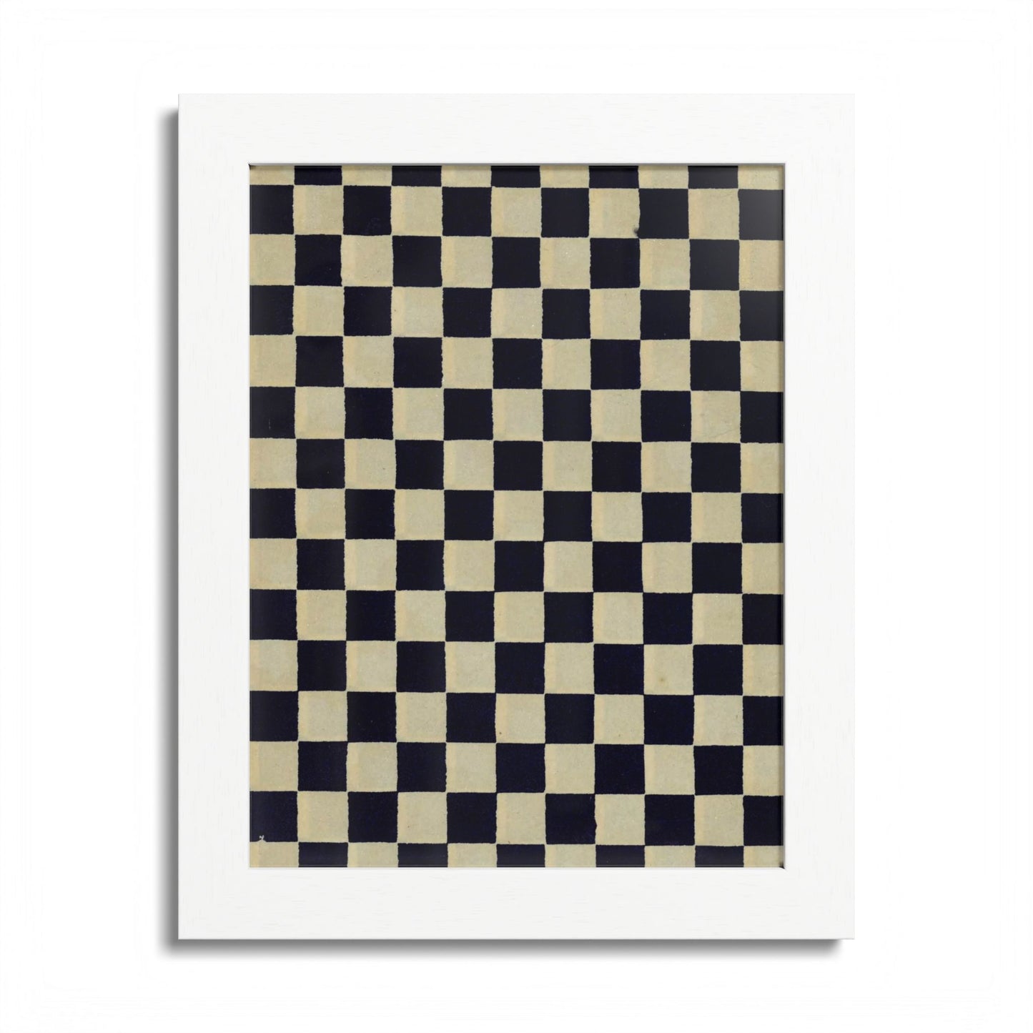 Taisho Era Ichimatsu Checkerboard Framed Poster - 1926 Japanese Chiyogami Wall Art