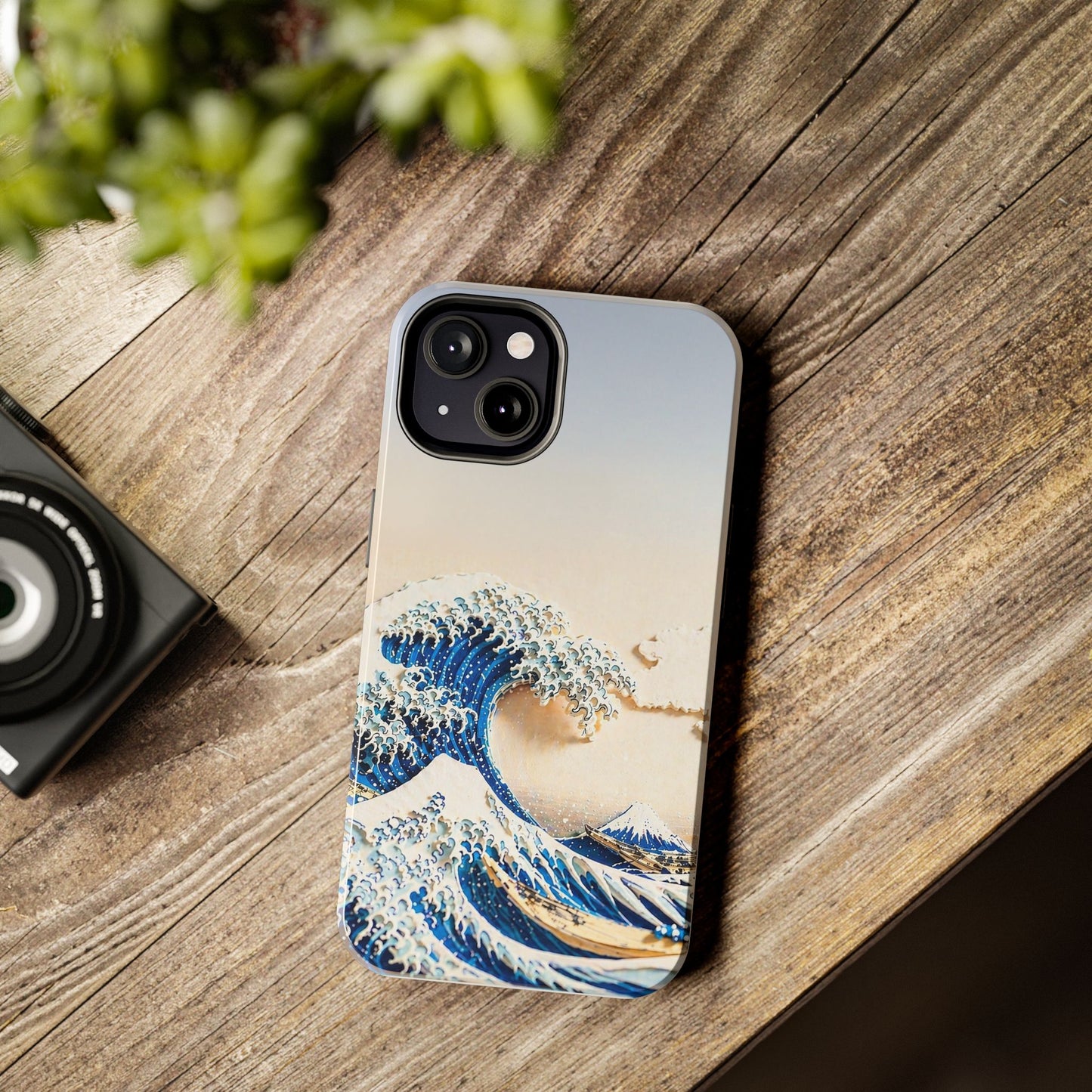 Japanese Great Wave Morning Glow Phone Case | Hokusai 3D Art | Edo Era Masterpiece