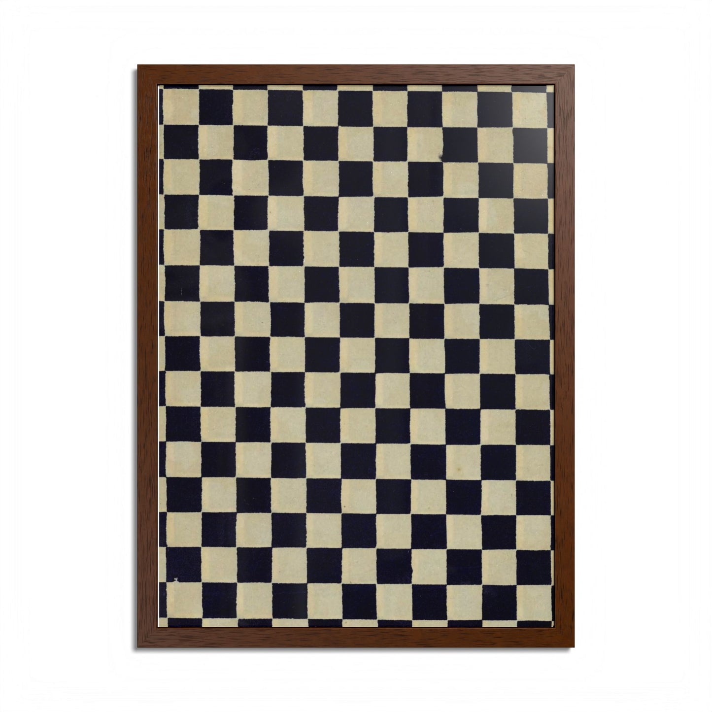Taisho Era Ichimatsu Checkerboard Framed Poster - 1926 Japanese Chiyogami Wall Art