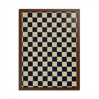 Taisho Era Ichimatsu Checkerboard Framed Poster - 1926 Japanese Chiyogami Wall Art