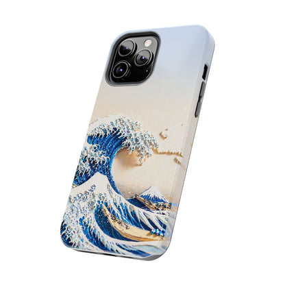 Japanese Great Wave Morning Glow Phone Case | Hokusai 3D Art | Edo Era Masterpiece