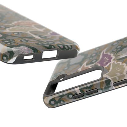 Meiji Era Dancing Cranes & Plum Phone Case | 1901 Zuan Hyakushu | Gold & Silver Japanese Art