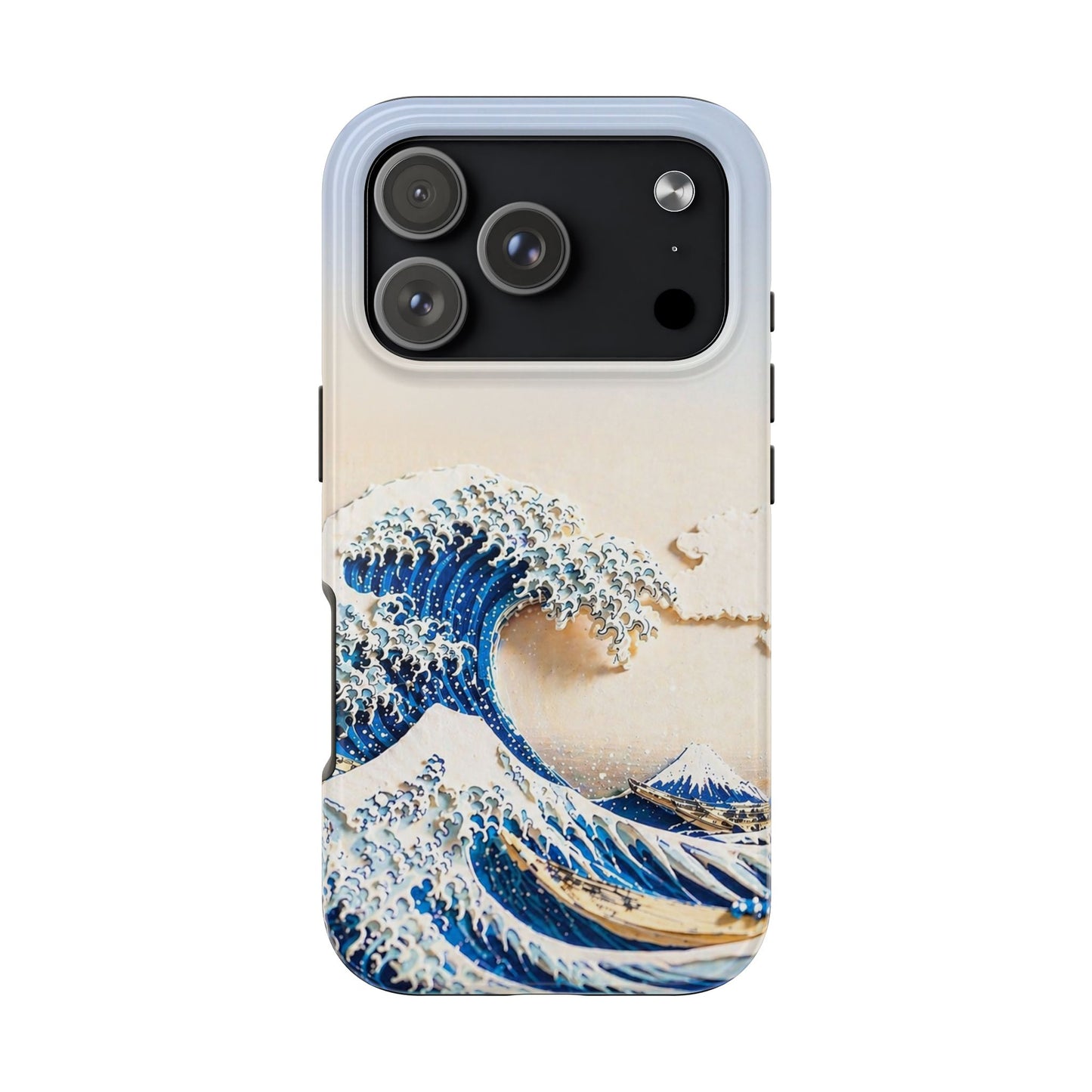 Japanese Great Wave Morning Glow Phone Case | Hokusai 3D Art | Edo Era Masterpiece