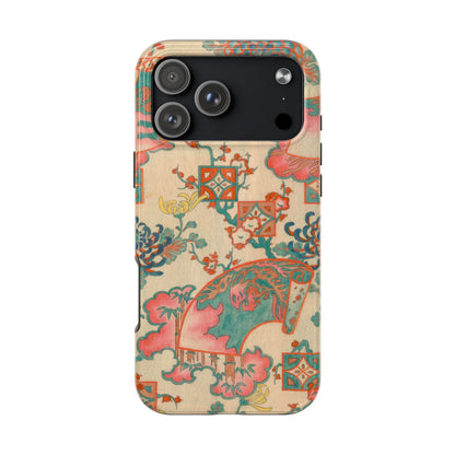 Meiji Era Fan & Chrysanthemum Phone Case | 1901 Zuan Hyakushu | Japanese Art