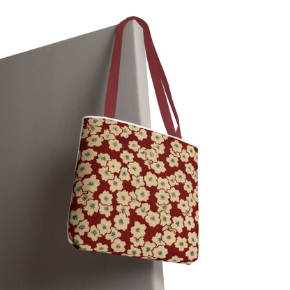 Japanese Sakura Tote Bag - Taisho Era Chiyogami Washi Pattern Vintage Design
