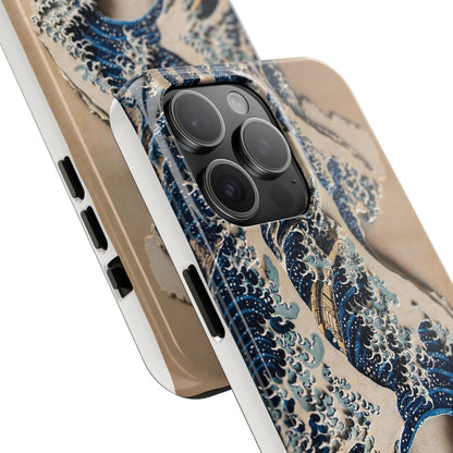 Great Wave 3D Shadow Relief Tough Phone Case – Hokusai Japanese Art