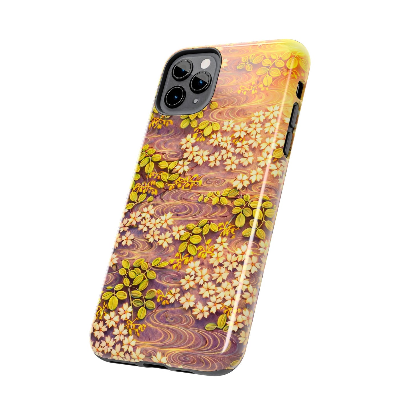 Sakura River Morning Light Phone Case – Japanese Chiyogami Inspired