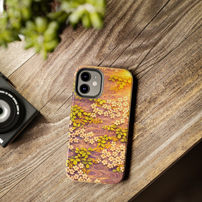 Sakura River Morning Light Phone Case – Japanese Chiyogami Inspired