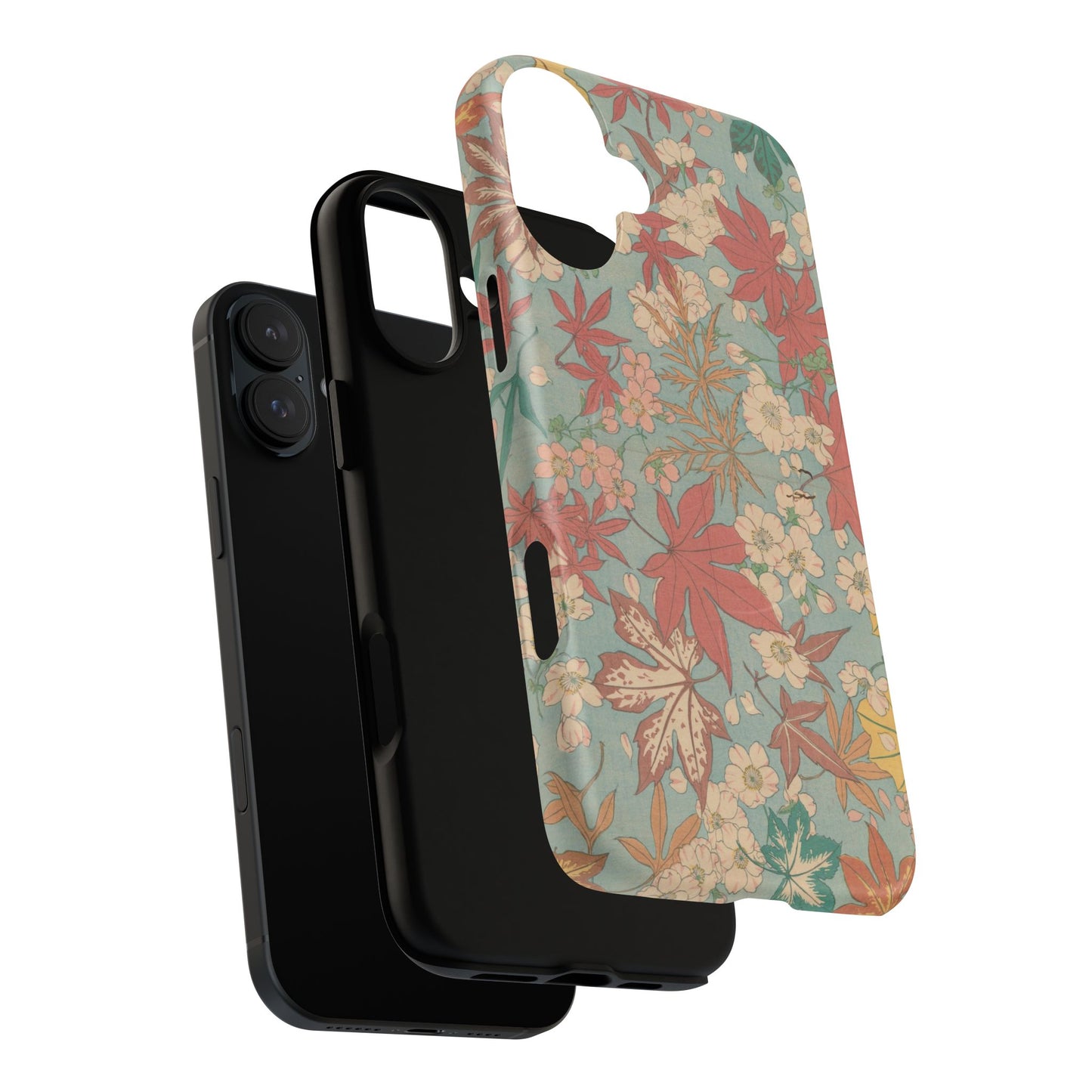 Meiji Era Maple & Autumn Bloom Phone Case | "Chiyogami Mihon" Japanese Archive Art