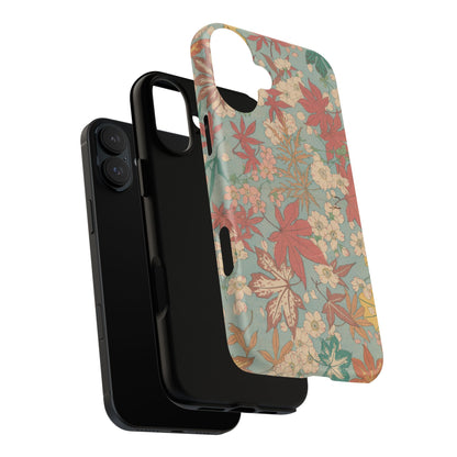 Meiji Era Maple & Autumn Bloom Phone Case | "Chiyogami Mihon" Japanese Archive Art