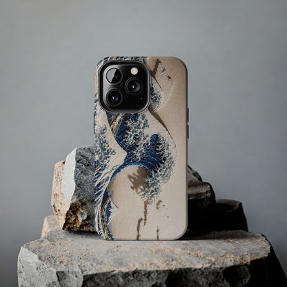 Great Wave 3D Embossed Tough Phone Case – Hokusai Japanese Art