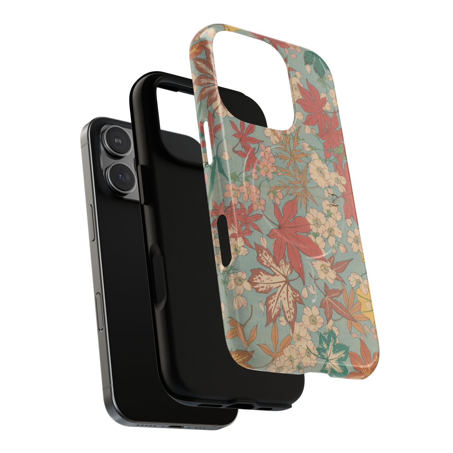 Meiji Era Maple & Autumn Bloom Phone Case | "Chiyogami Mihon" Japanese Archive Art