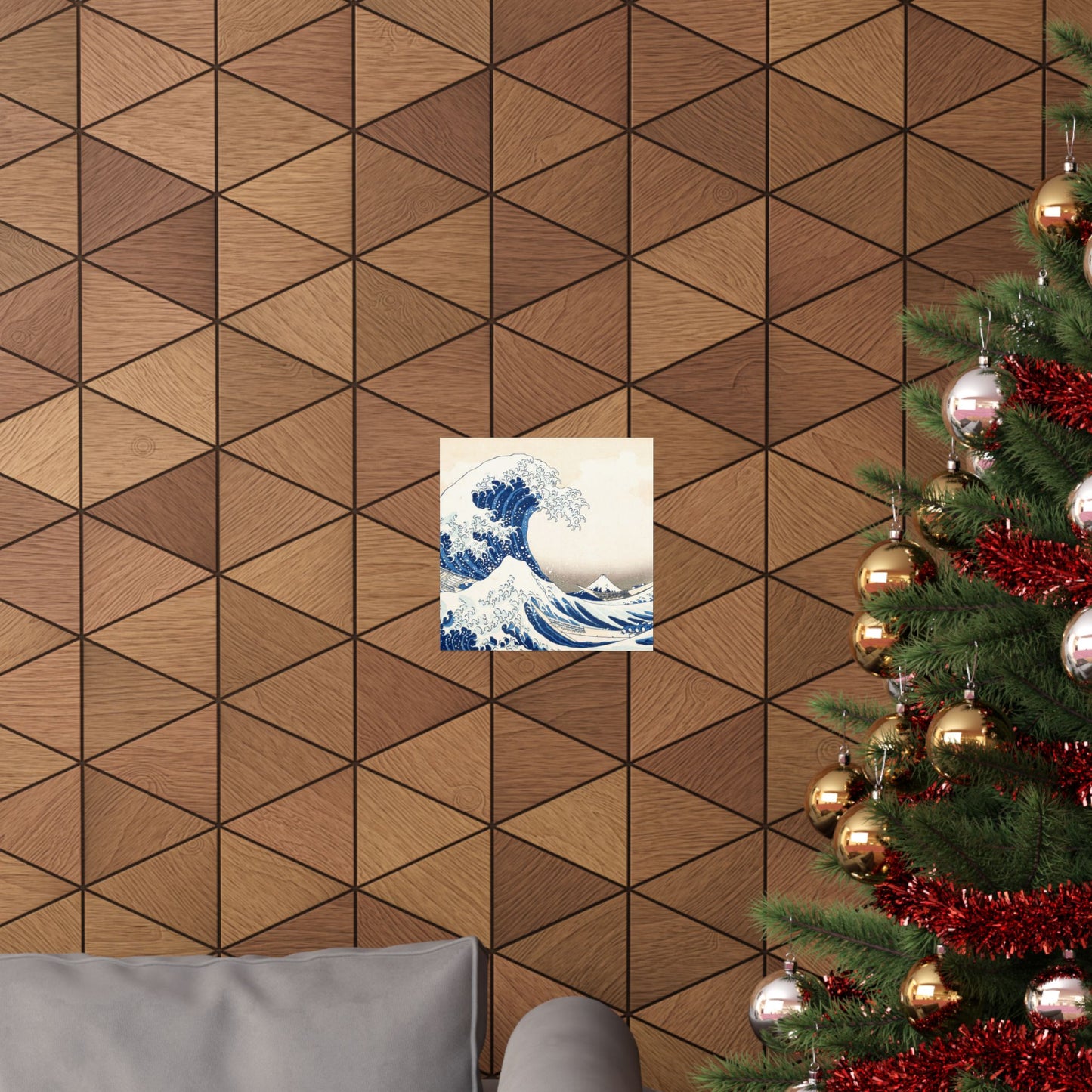 Hokusai Wave Matte Poster — The Great Wave Off Kanagawa Horizontal Print