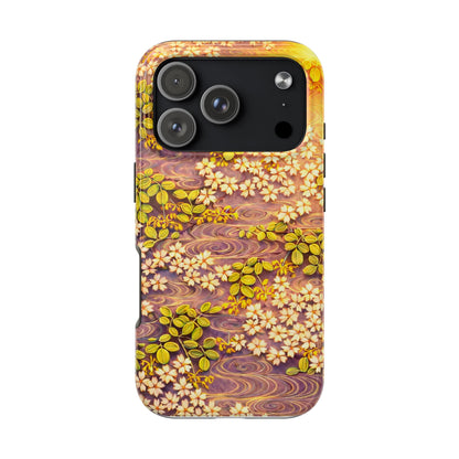 Sakura River Morning Light Phone Case – Japanese Chiyogami Inspired