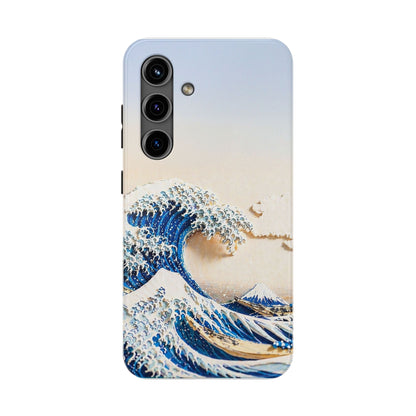 Japanese Great Wave Morning Glow Phone Case | Hokusai 3D Art | Edo Era Masterpiece