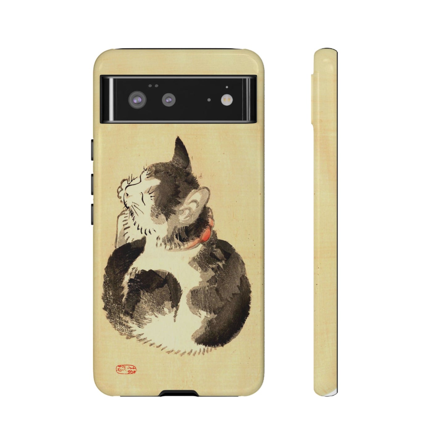 Sleeping Cat iPhone Case | Meiji Era Japanese Ink Painting | Ukiyo-e Art Phone Case | Vintage Japan Cat Gift