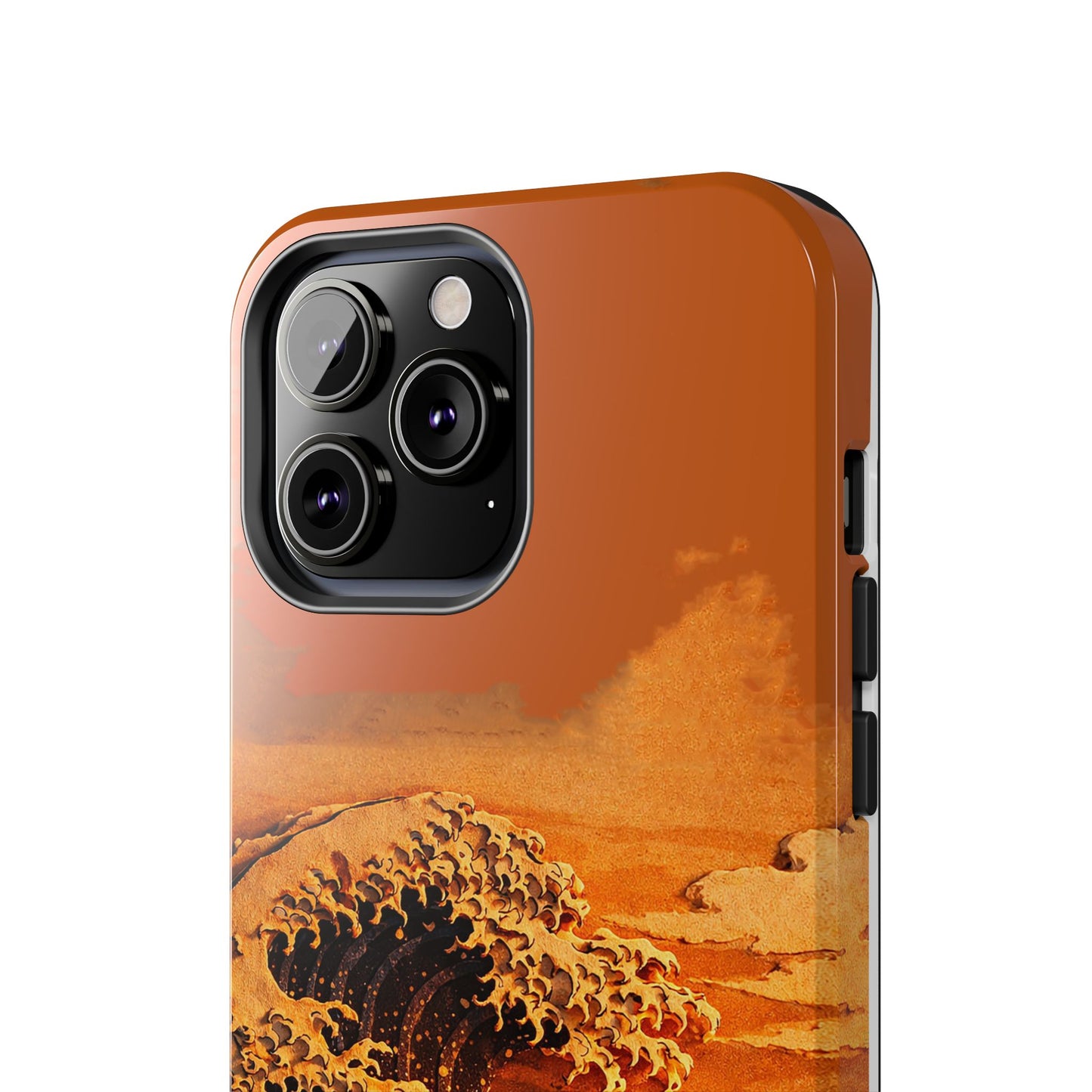 Japanese Great Wave Sunset Phone Case | Hokusai 3D Art Sunset Glow | Edo Era Masterpiece