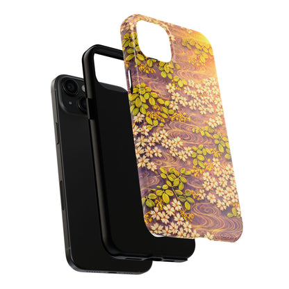 Sakura River Morning Light Phone Case – Japanese Chiyogami Inspired