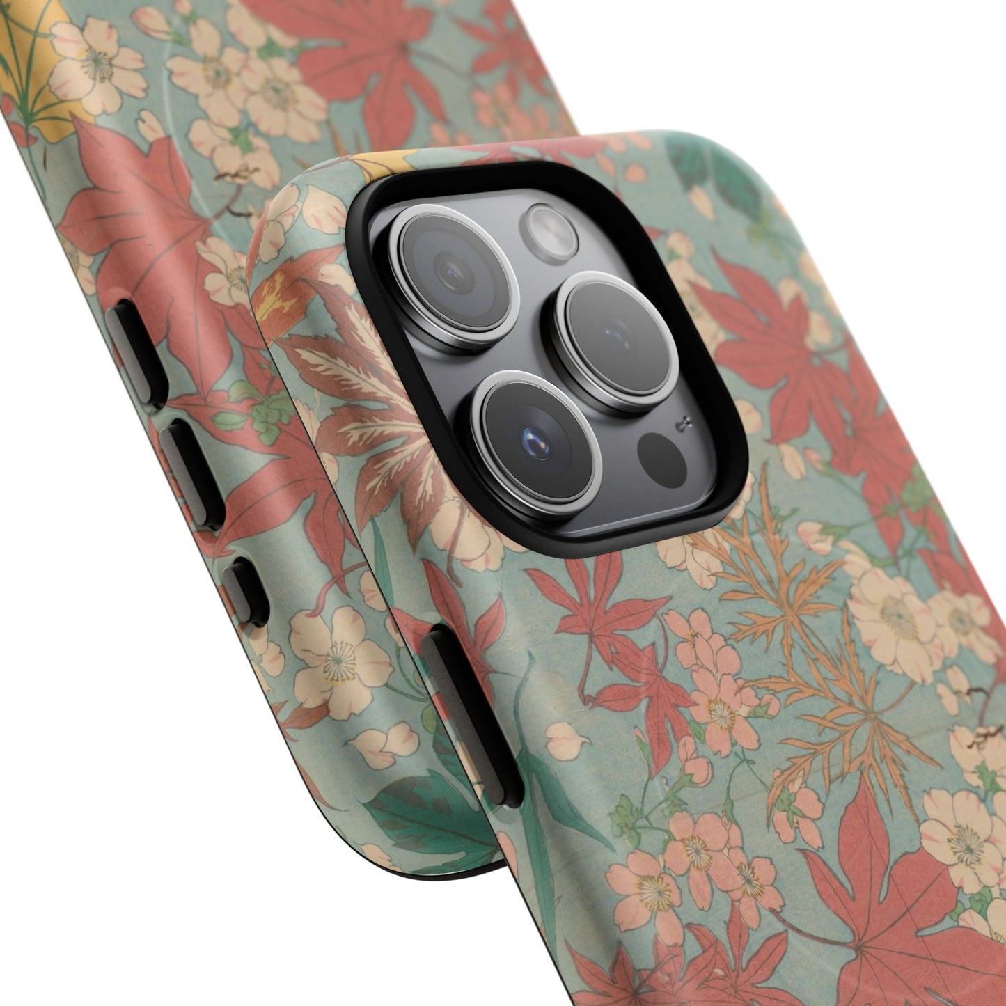 Meiji Era Maple & Autumn Bloom Phone Case | "Chiyogami Mihon" Japanese Archive Art