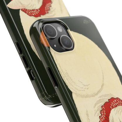 Taisho Era Lucky White Cat Phone Case | 1921 Japanese Woodblock Art | Zen Cat Design