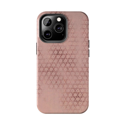 Taisho Era Pink Asanoha Phone Case | 1926 Japanese Chiyogami Art | Hemp Leaf Pattern