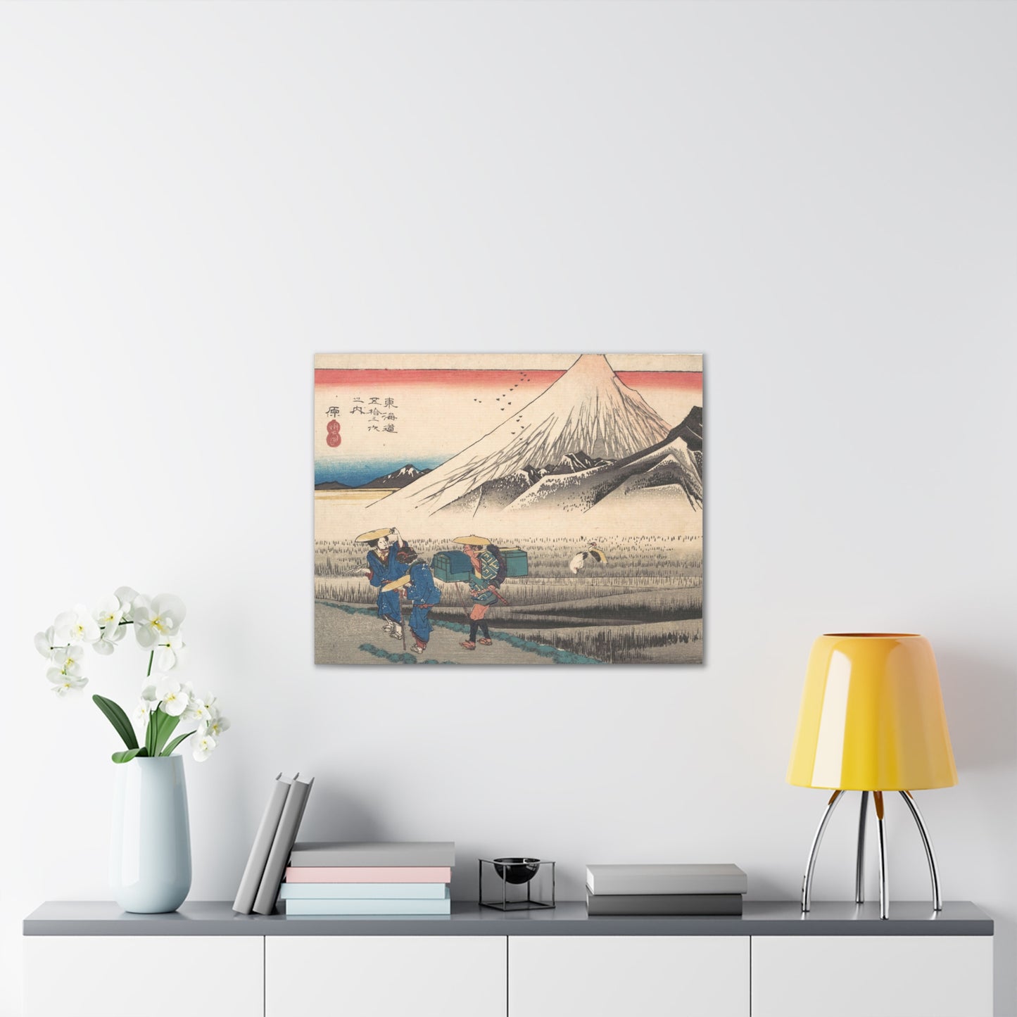Hara: Morning Fuji - Tokaido 53 Stations Canvas Art | Hiroshige Japanese Woodblock Print