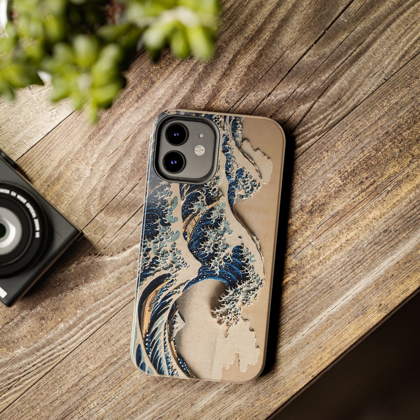 Great Wave 3D Shadow Relief Tough Phone Case – Hokusai Japanese Art