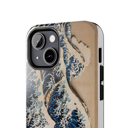 Great Wave 3D Shadow Relief Tough Phone Case – Hokusai Japanese Art