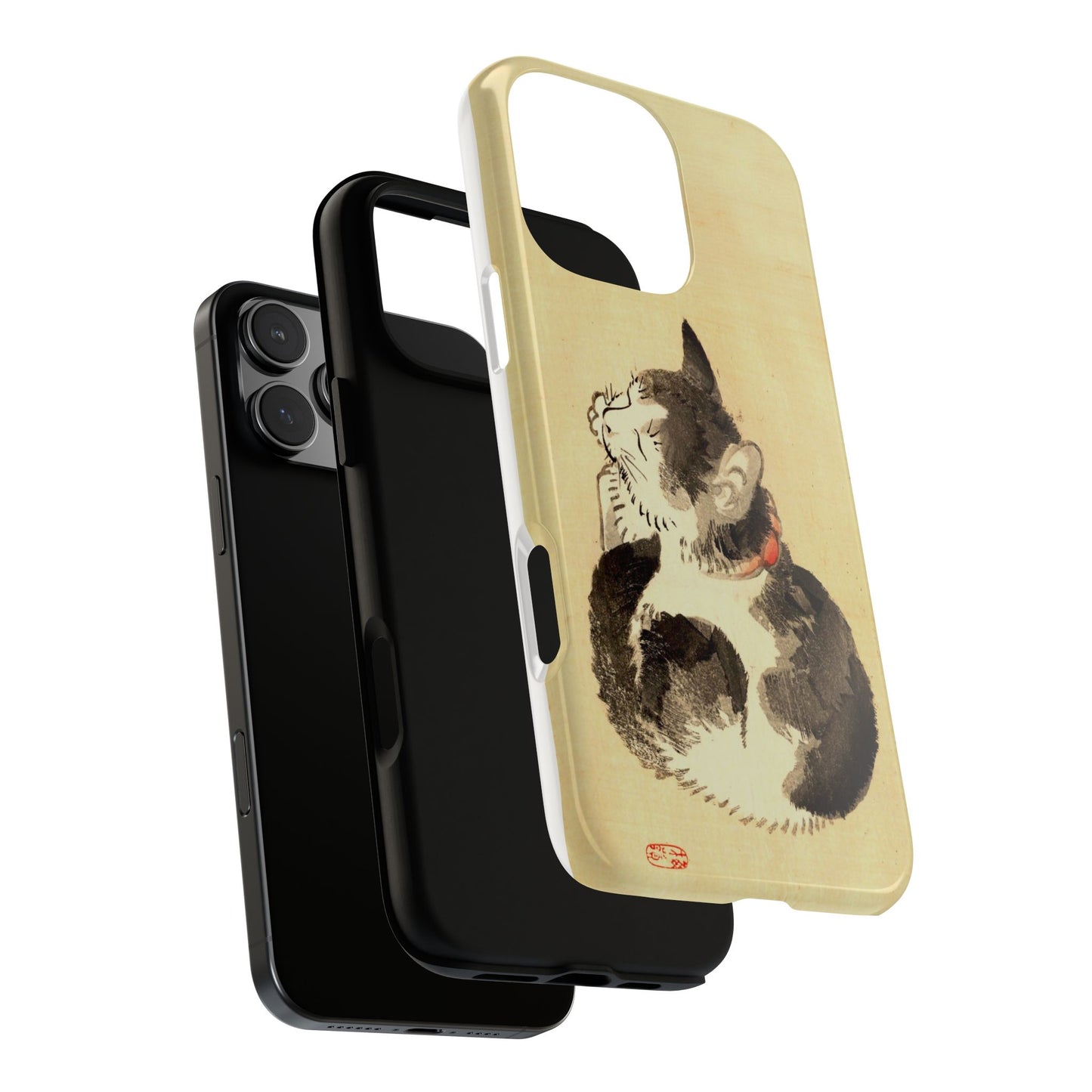 Sleeping Cat iPhone Case | Meiji Era Japanese Ink Painting | Ukiyo-e Art Phone Case | Vintage Japan Cat Gift