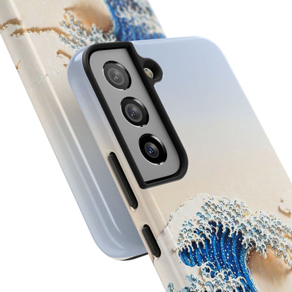 Japanese Great Wave Morning Glow Phone Case | Hokusai 3D Art | Edo Era Masterpiece