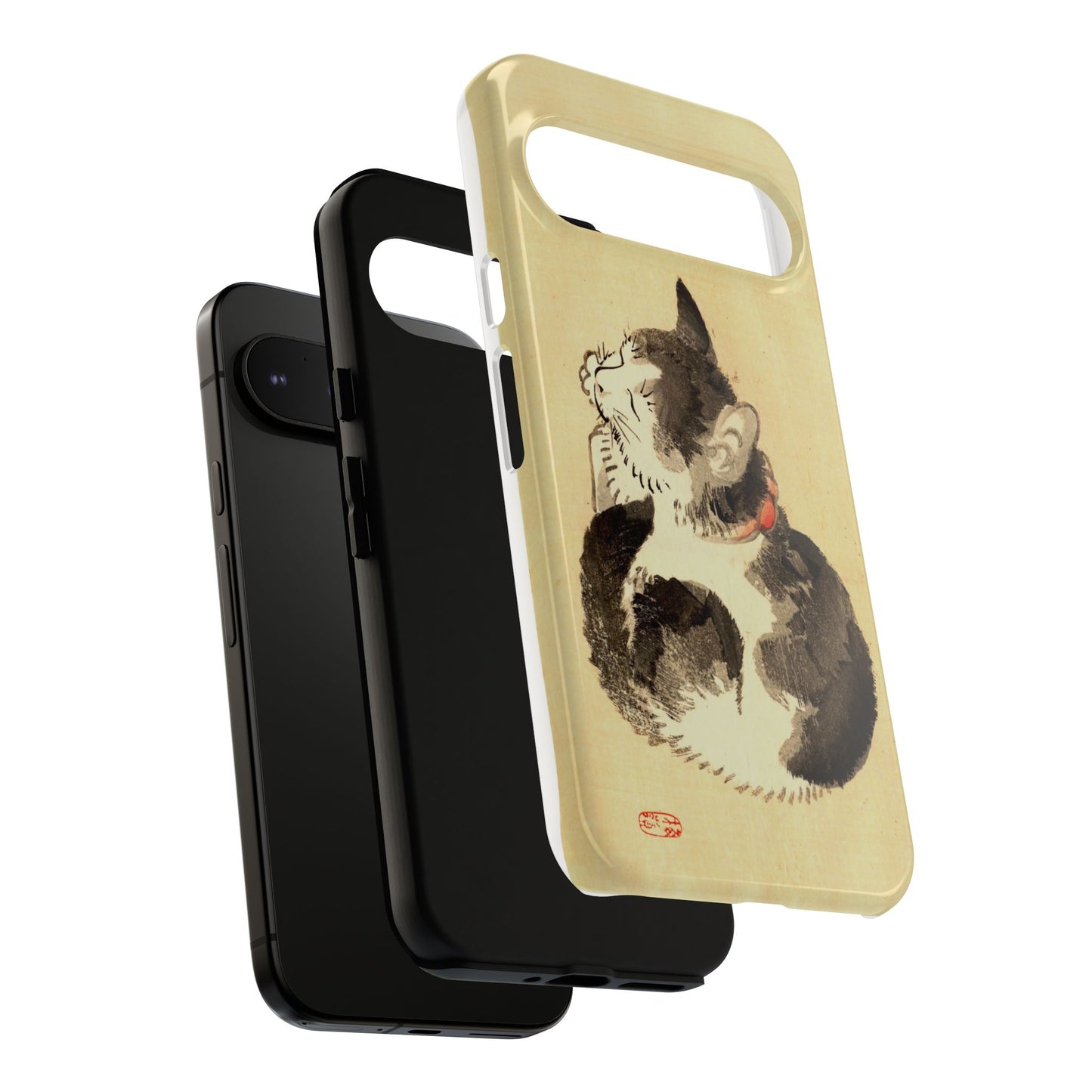 Sleeping Cat iPhone Case | Meiji Era Japanese Ink Painting | Ukiyo-e Art Phone Case | Vintage Japan Cat Gift