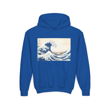 Great Wave off Kanagawa Kids Hoodie - Hokusai Japanese Art Youth Sweatshirt