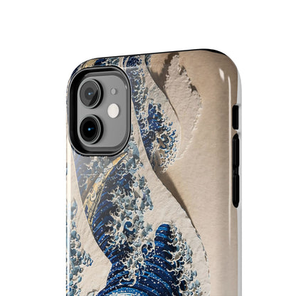 Great Wave 3D Embossed Tough Phone Case – Hokusai Japanese Art