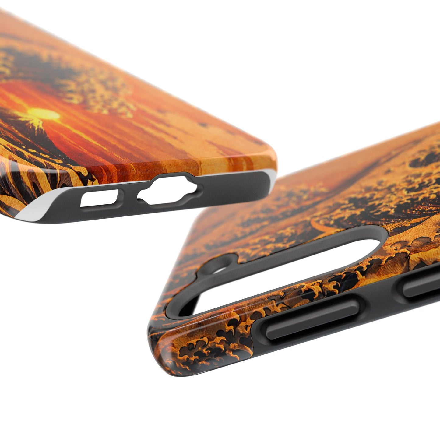 Golden Wave Tough Phone Case – Hokusai Sunset Japanese Art