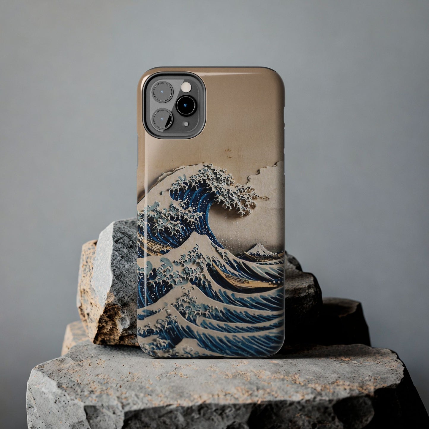 Japanese Great Wave Phone Case | Hokusai Katsushika 3D Art | Edo Era Masterpiece | Fuji Mountain