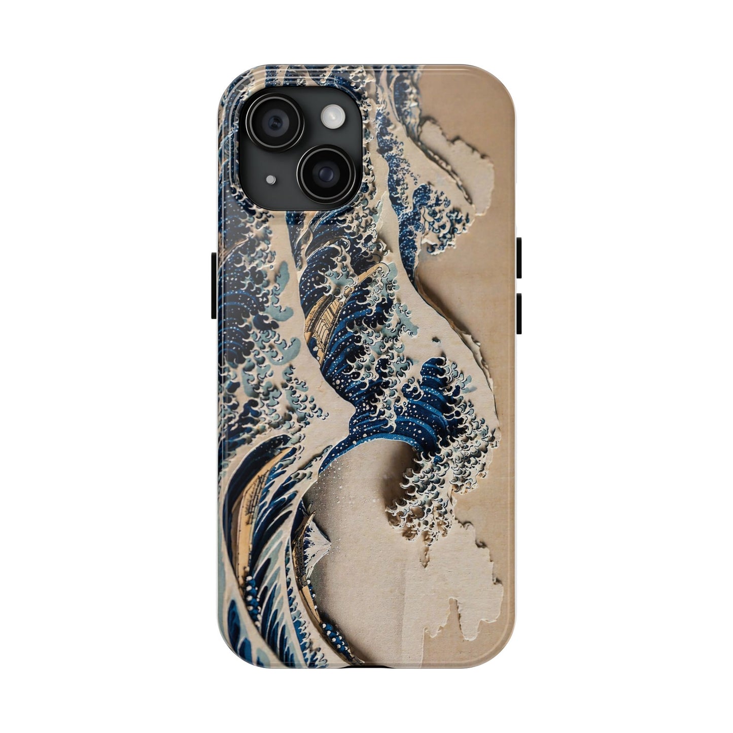 Great Wave 3D Shadow Relief Tough Phone Case – Hokusai Japanese Art
