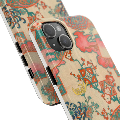 Meiji Era Fan & Chrysanthemum Phone Case | 1901 Zuan Hyakushu | Japanese Art