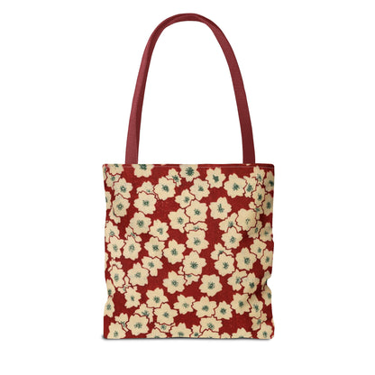 Japanese Sakura Tote Bag - Taisho Era Chiyogami Washi Pattern Vintage Design
