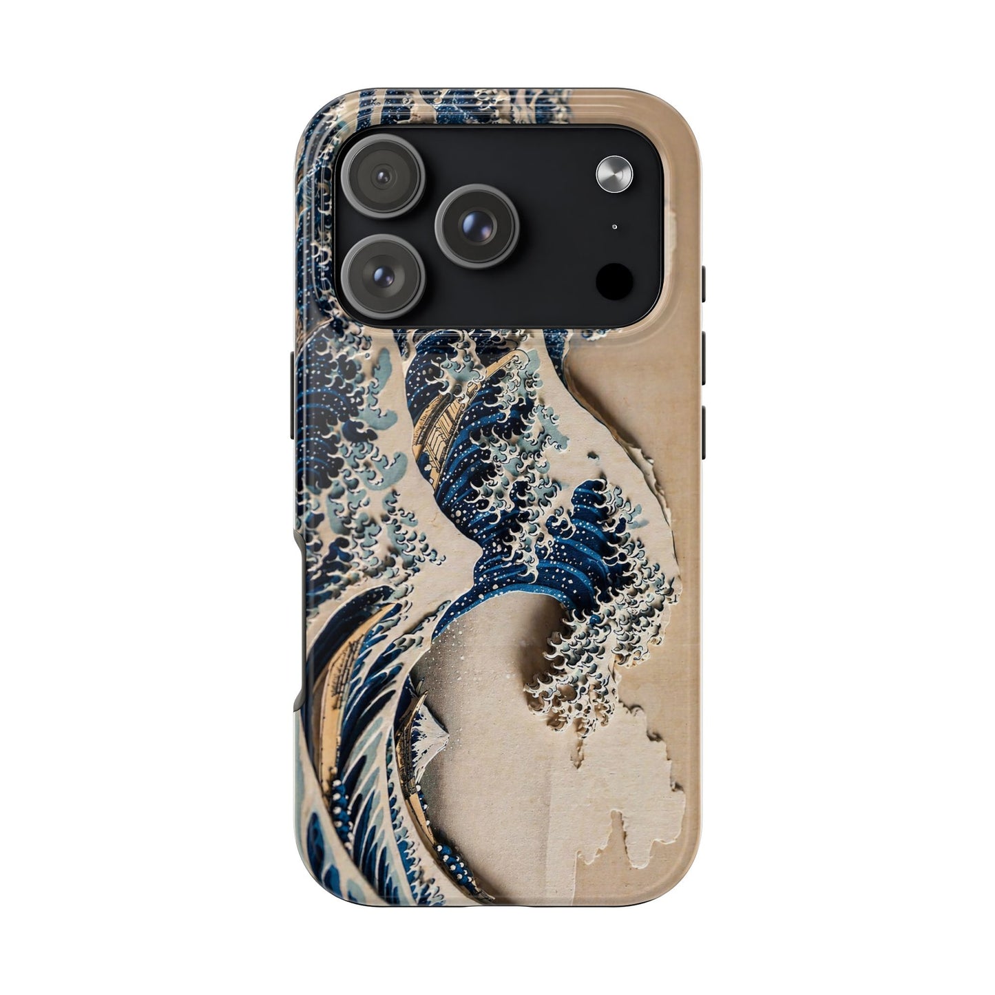 Great Wave 3D Shadow Relief Tough Phone Case – Hokusai Japanese Art