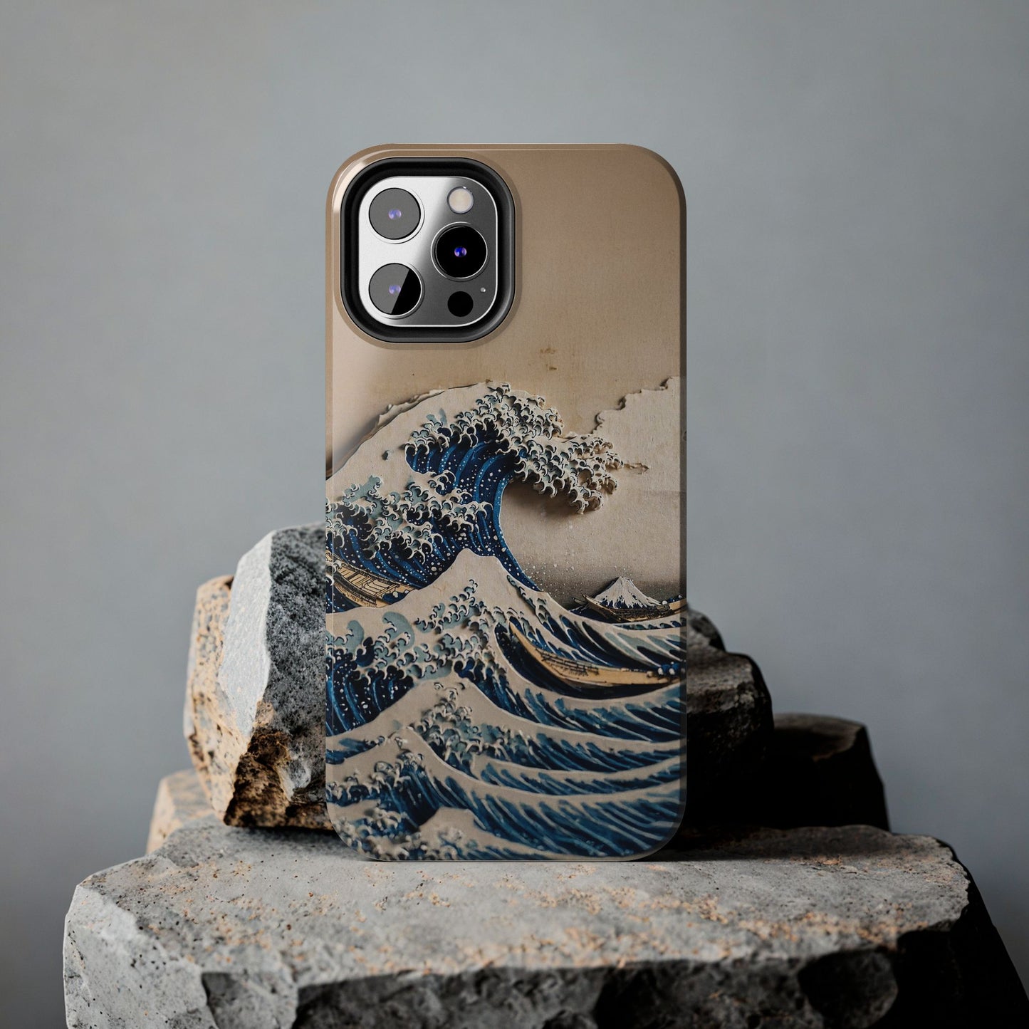 Japanese Great Wave Phone Case | Hokusai Katsushika 3D Art | Edo Era Masterpiece | Fuji Mountain