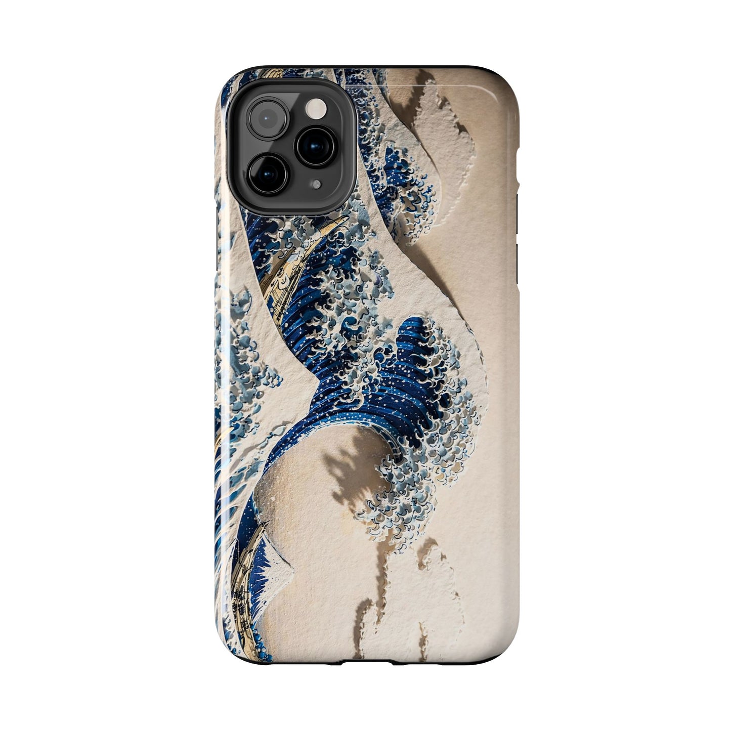 Great Wave 3D Embossed Tough Phone Case – Hokusai Japanese Art