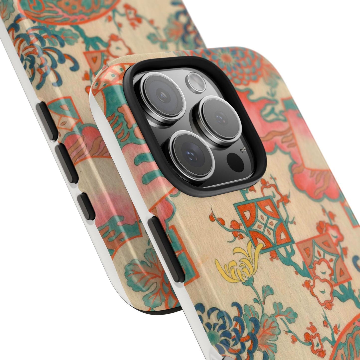 Meiji Era Fan & Chrysanthemum Phone Case | 1901 Zuan Hyakushu | Japanese Art