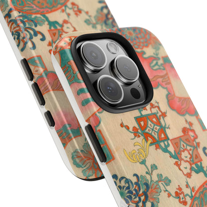 Meiji Era Fan & Chrysanthemum Phone Case | 1901 Zuan Hyakushu | Japanese Art