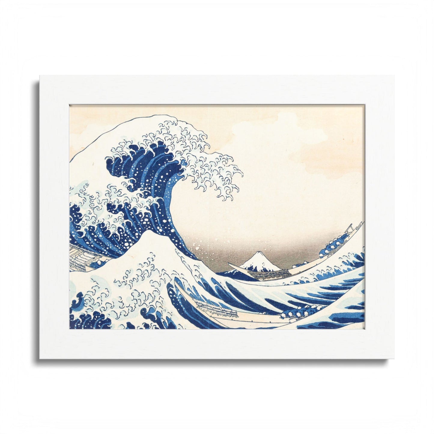 The Great Wave off Kanagawa – Katsushika Hokusai |  Japanese Ukiyo-e Fine Art Framed Poster |  Vintage Wall Art Print