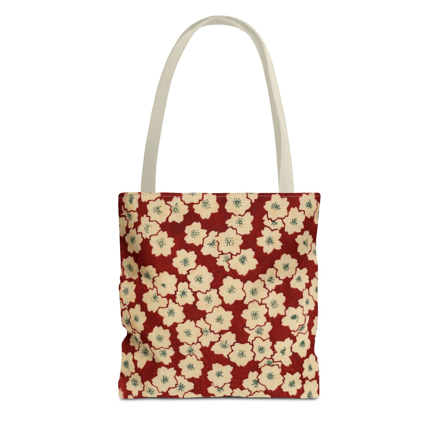 Japanese Sakura Tote Bag - Taisho Era Chiyogami Washi Pattern Vintage Design