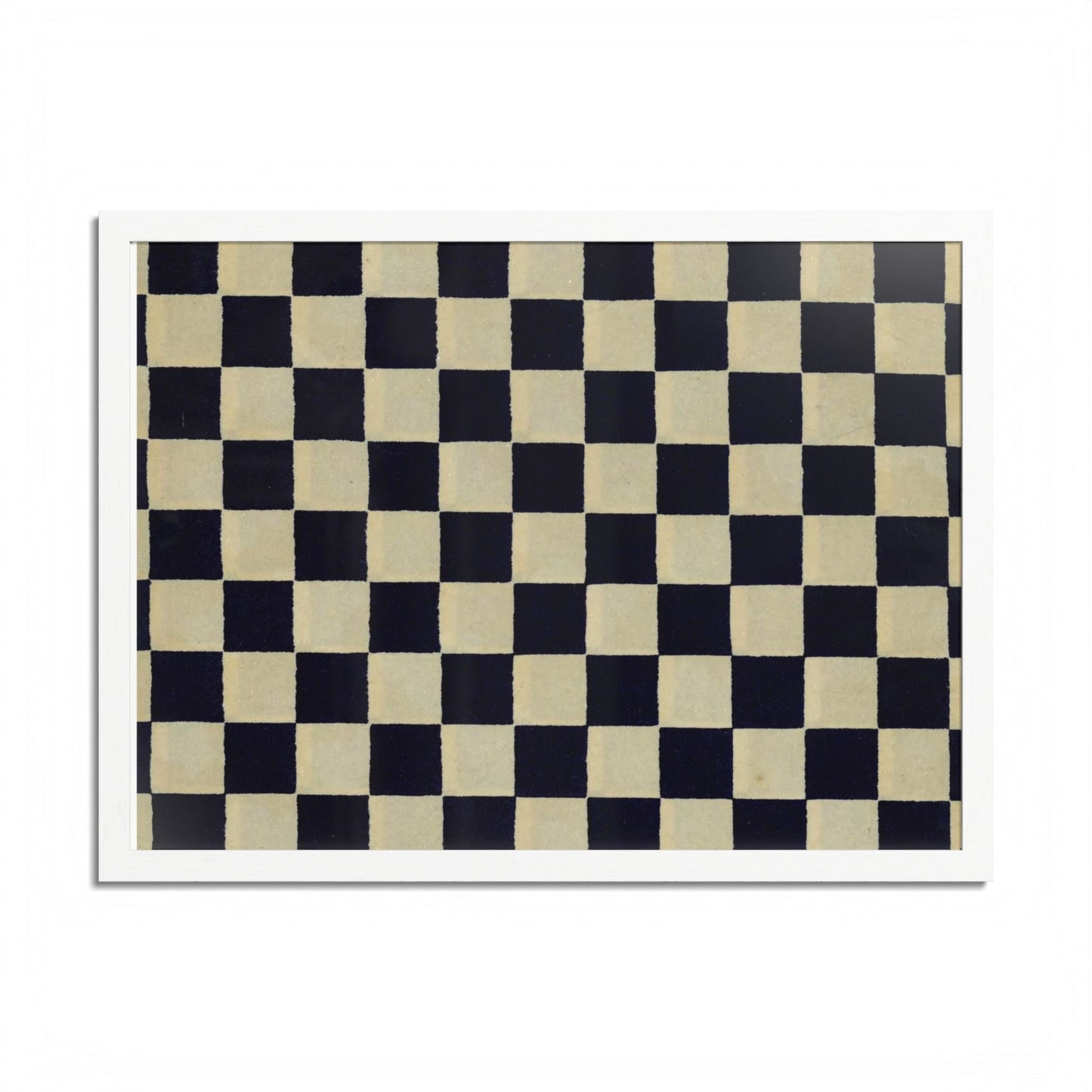 Taisho Era Ichimatsu Checkerboard Framed Poster - 1926 Japanese Chiyogami Wall Art