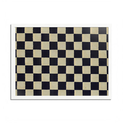 Taisho Era Ichimatsu Checkerboard Framed Poster - 1926 Japanese Chiyogami Wall Art